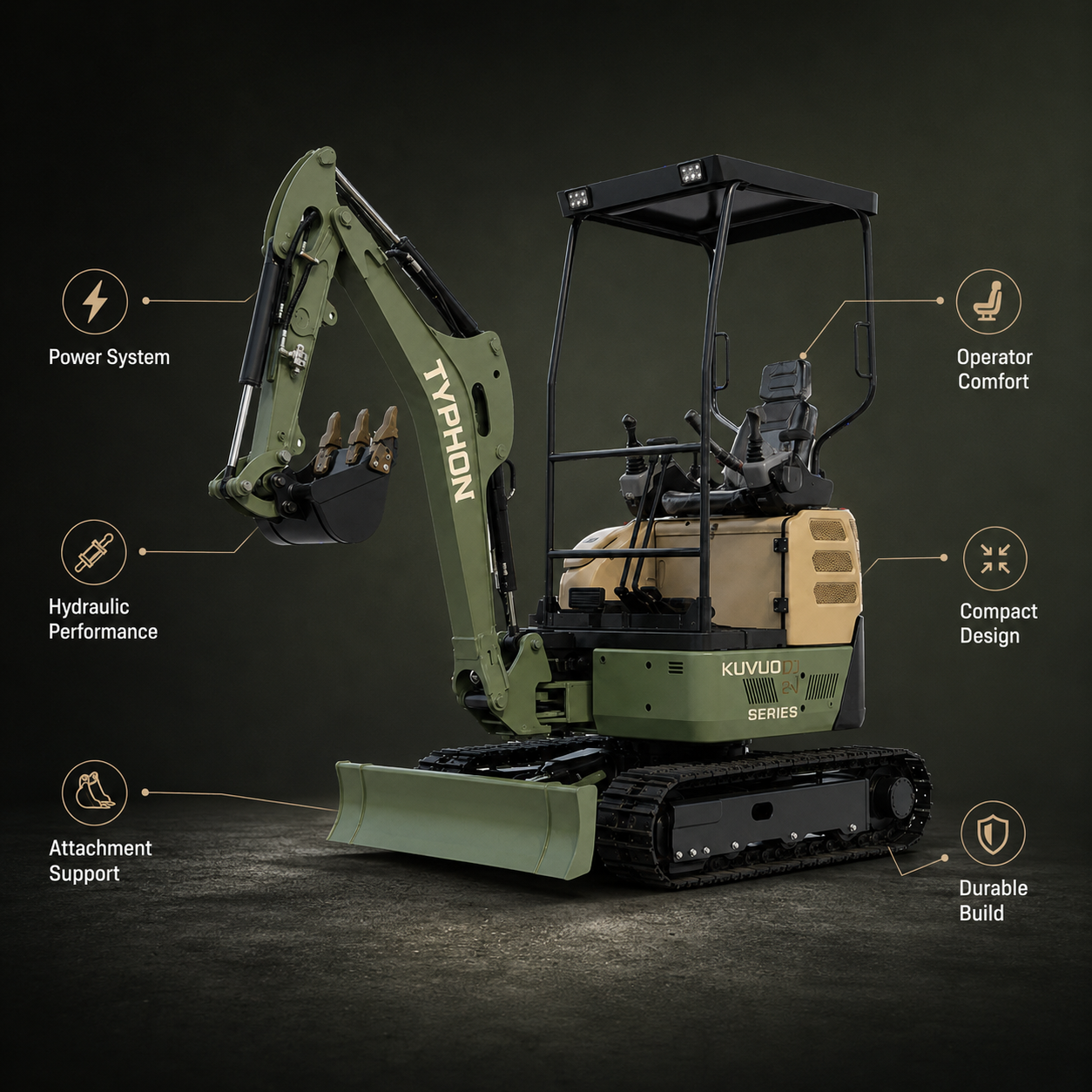 TYPHON KUVUO 2.5 Mini Excavator