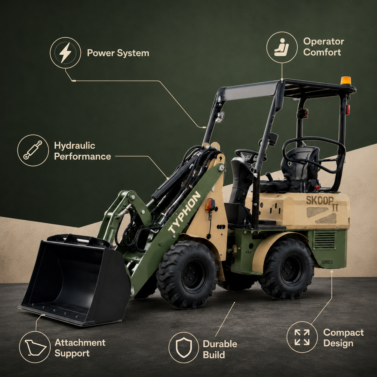 TYPHON SKOOP II Compact Wheel Loader